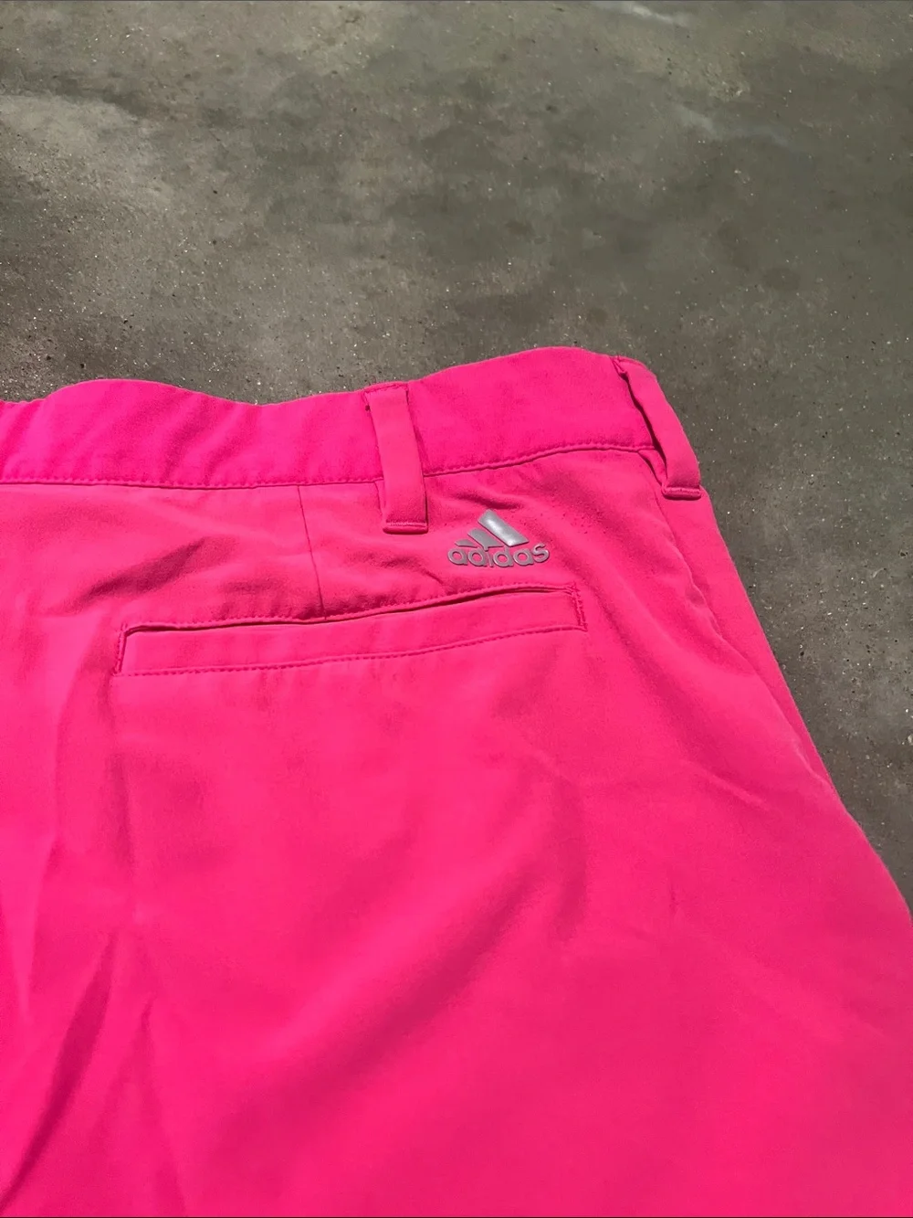 adidas Men's Bright Pink Flat Front Golf Shorts